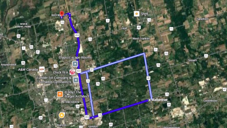 Ballantrae Ontario Directions