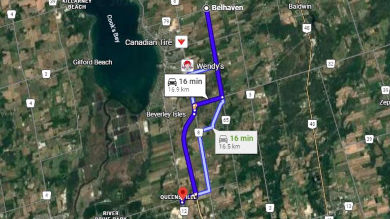 Belhaven Ontario Directions
