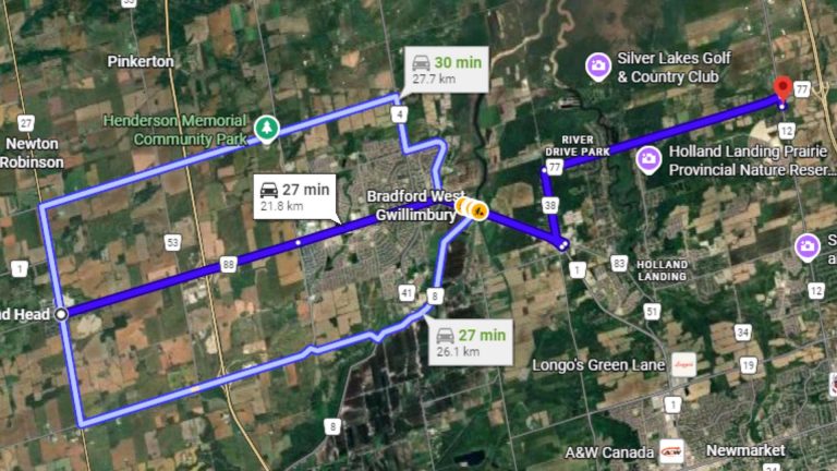 Bond Head Ontario Directions