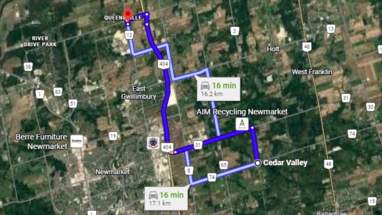 Cedar Valley Ontario Directions