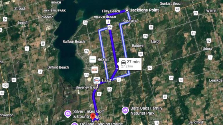Jackson's Point Ontario Directions