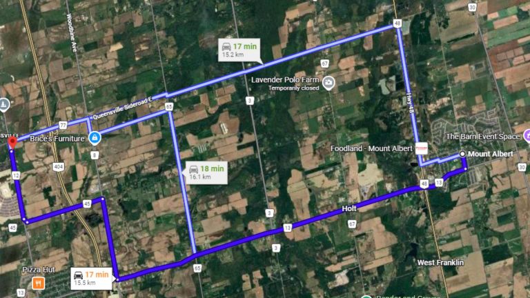 Mount Albert Ontario Directions